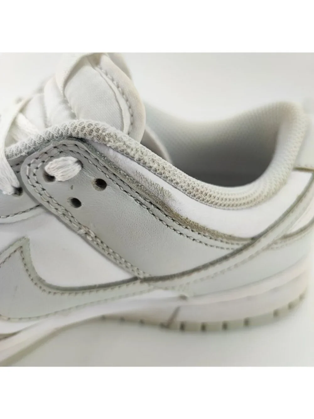 Nike Dunk Low Women's Size 8 Sneakers Leather Grey White DD1503-103